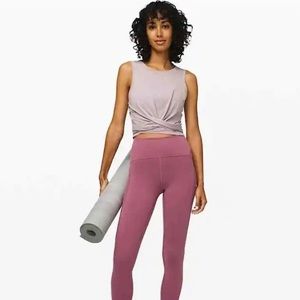 Lululemon Size 4 Wunder Under HR Crop 23” Flocked Everlux Pant